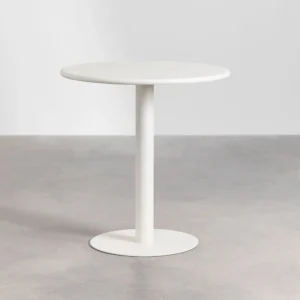mobiliario-contract-mesa blanca tablero redondo 70cm 1